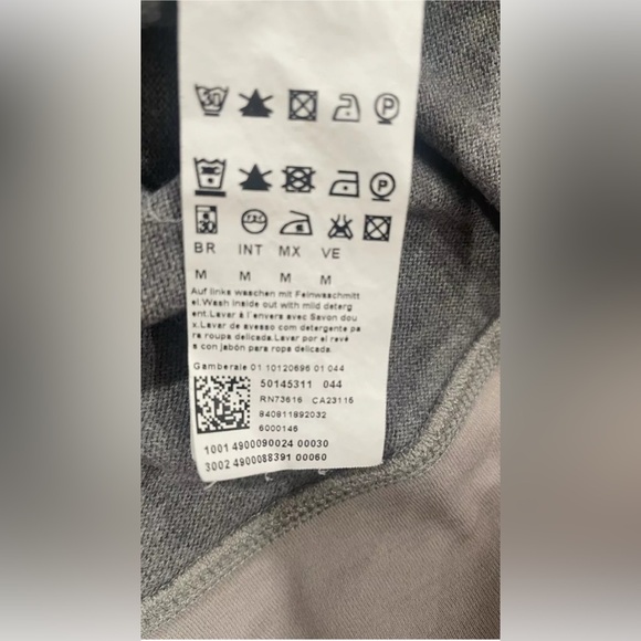 Boss Hugo Boss Gray Italian V-Neck Slim Fit Long Sleeve Sweater Size M - Picture 6 of 9